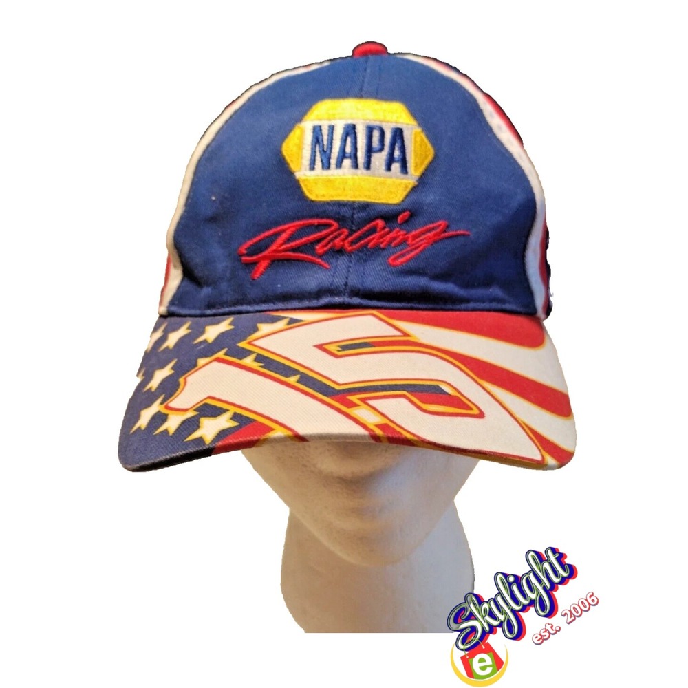 Vtg Michael Waltrip NAPA Racing Hat Cap NASCAR #15 Star Stripes Official